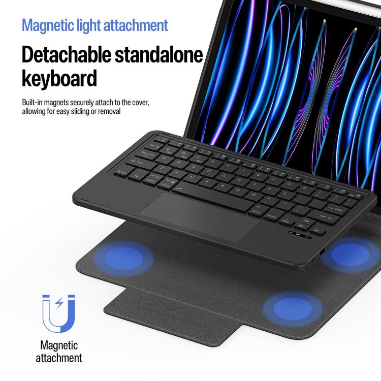 For iPad Air 11 2026 / 2025 / 2024 DUX DUCIS YK Series Magnetic Wireless Keyboard Vegan Leather Tablet Case