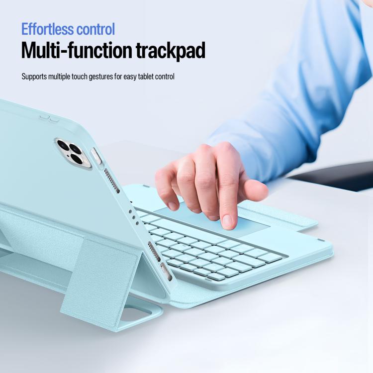 For iPad Air 11 2026 / 2025 / 2024 DUX DUCIS YK Series Magnetic Wireless Keyboard Vegan Leather Tablet Case