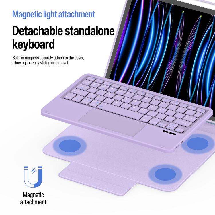 For iPad Air 11 2026 / 2025 / 2024 DUX DUCIS YK Series Magnetic Wireless Keyboard Vegan Leather Tablet Case