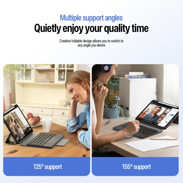 For iPad Pro 11 2025 / 2024 DUX DUCIS YK Series Magnetic Wireless Keyboard Vegan Leather Tablet Case