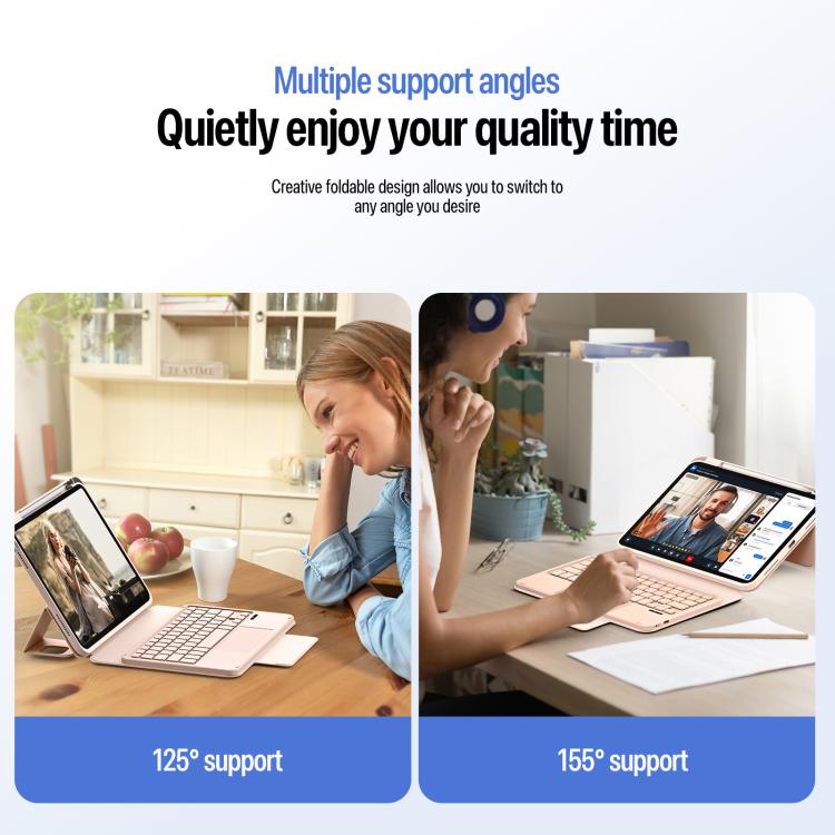 For iPad Pro 11 2025 / 2024 DUX DUCIS YK Series Magnetic Wireless Keyboard Vegan Leather Tablet Case