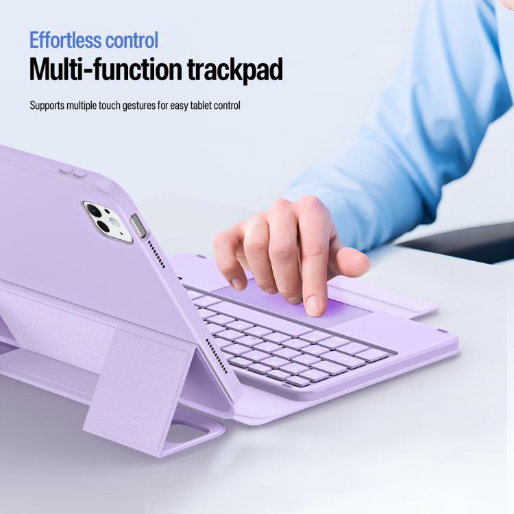 For iPad Pro 11 2025 / 2024 DUX DUCIS YK Series Magnetic Wireless Keyboard Vegan Leather Tablet Case