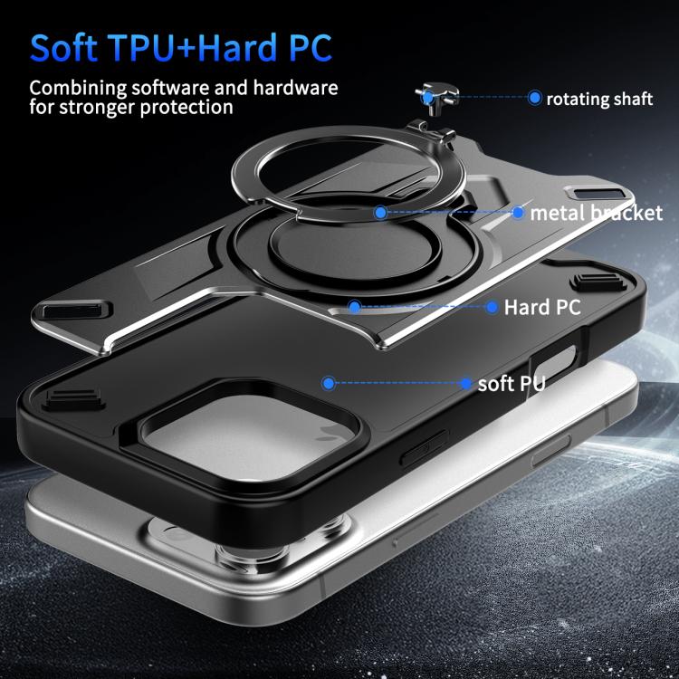 For iPhone 16 Pro Max Dijia Rotating Bracket Magnetic Phone Case