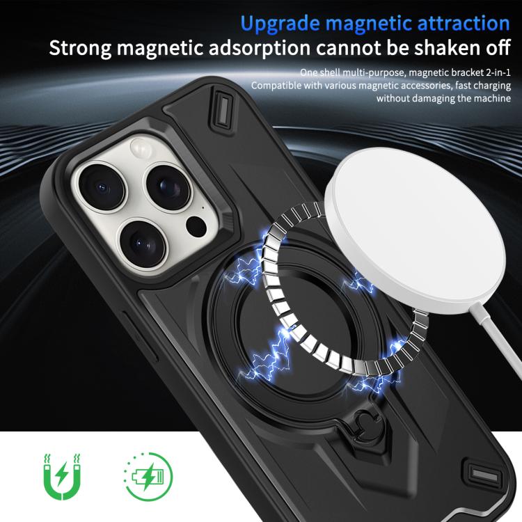 For iPhone 15 Pro Dijia Rotating Bracket Magnetic Phone Case