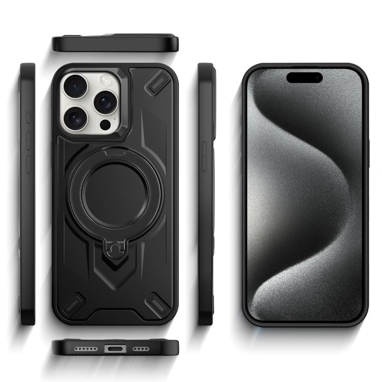 For iPhone 15 Pro Dijia Rotating Bracket Magnetic Phone Case