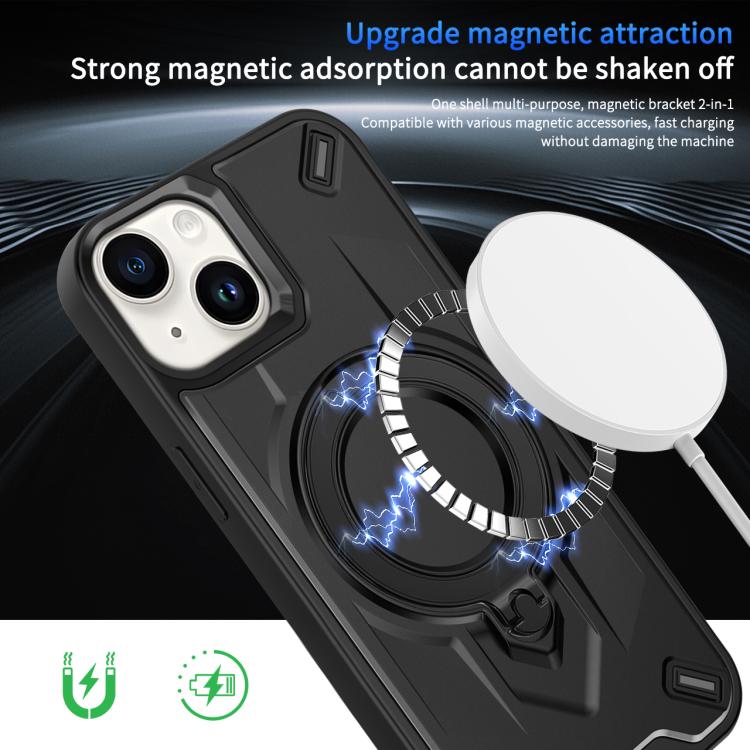 For iPhone 15 Plus Dijia Rotating Bracket Magnetic Phone Case