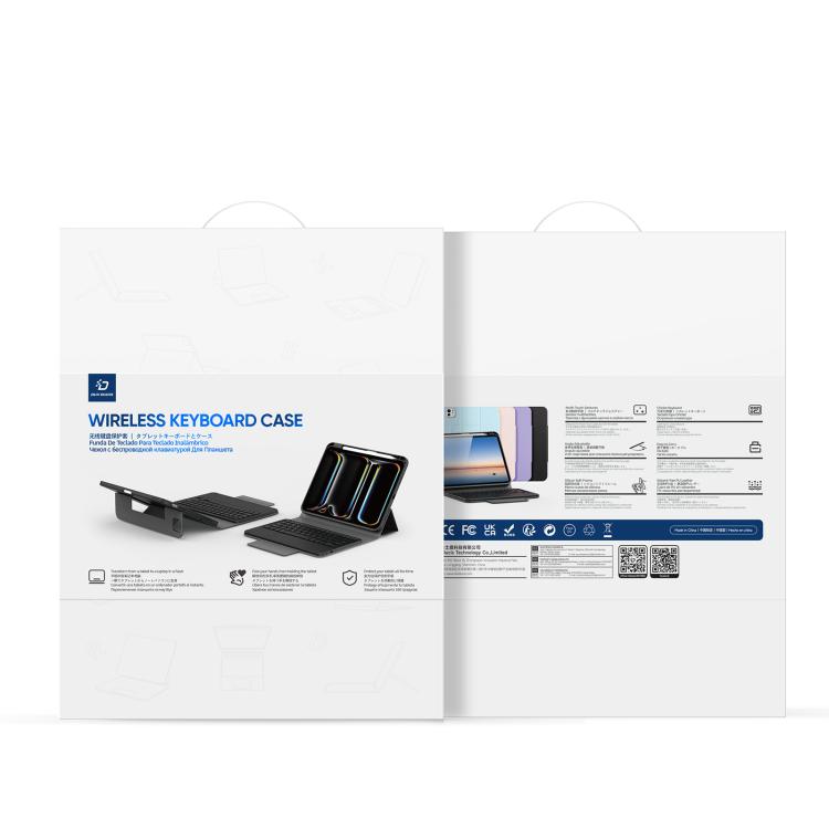 For Galaxy Tab A11+ / A9+ DUX DUCIS YK Series Magnetic Wireless Keyboard Vegan Leather Tablet Case