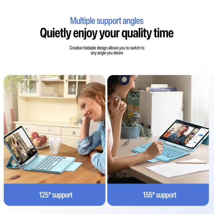 For Galaxy Tab S10 Lite / S10 FE / S9 FE / S9 DUX DUCIS YK Series Magnetic Wireless Keyboard Vegan Leather Tablet Case