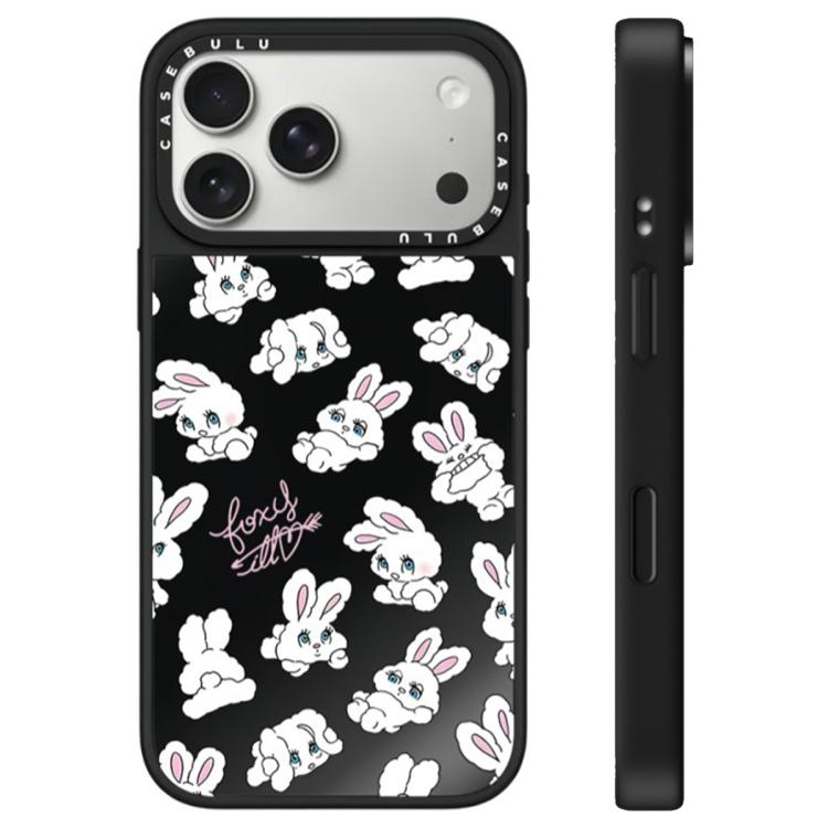 For iPhone 17 Pro Max Bunny Series Pattern Camera Control Button Mirror Phone Case