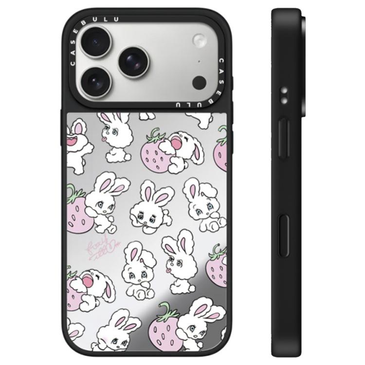 For iPhone 17 Pro Max Bunny Series Pattern Camera Control Button Mirror Phone Case