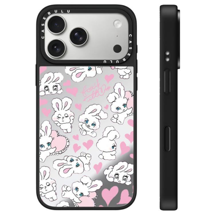 For iPhone 17 Pro Bunny Series Pattern Camera Control Button Mirror Phone Case