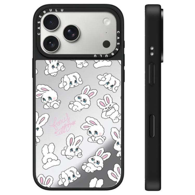 For iPhone 17 Pro Bunny Series Pattern Camera Control Button Mirror Phone Case