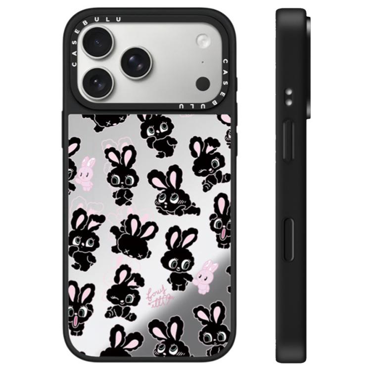 For iPhone 17 Pro Bunny Series Pattern Camera Control Button Mirror Phone Case