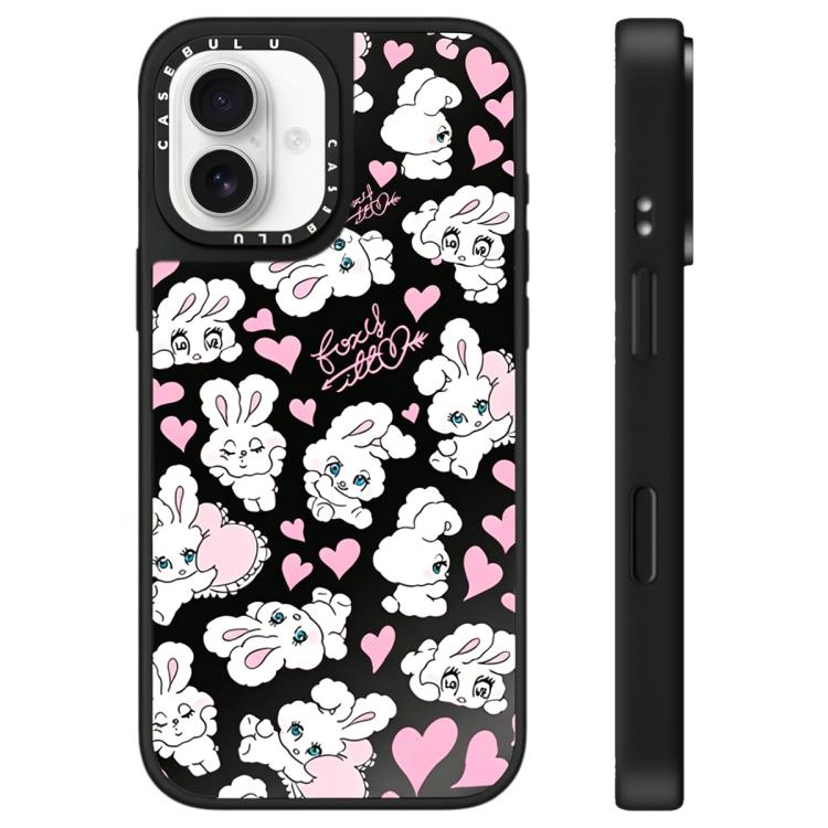 For iPhone 17 Bunny Series Pattern Camera Control Button Mirror Phone Case