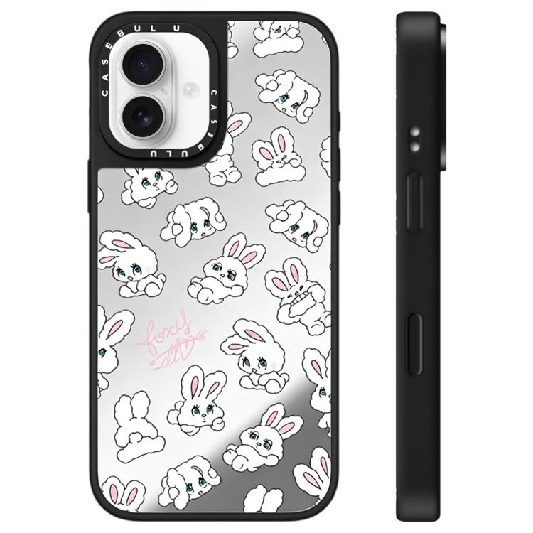 For iPhone 17 Bunny Series Pattern Camera Control Button Mirror Phone Case