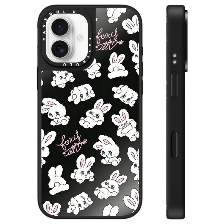 For iPhone 17 Bunny Series Pattern Camera Control Button Mirror Phone Case