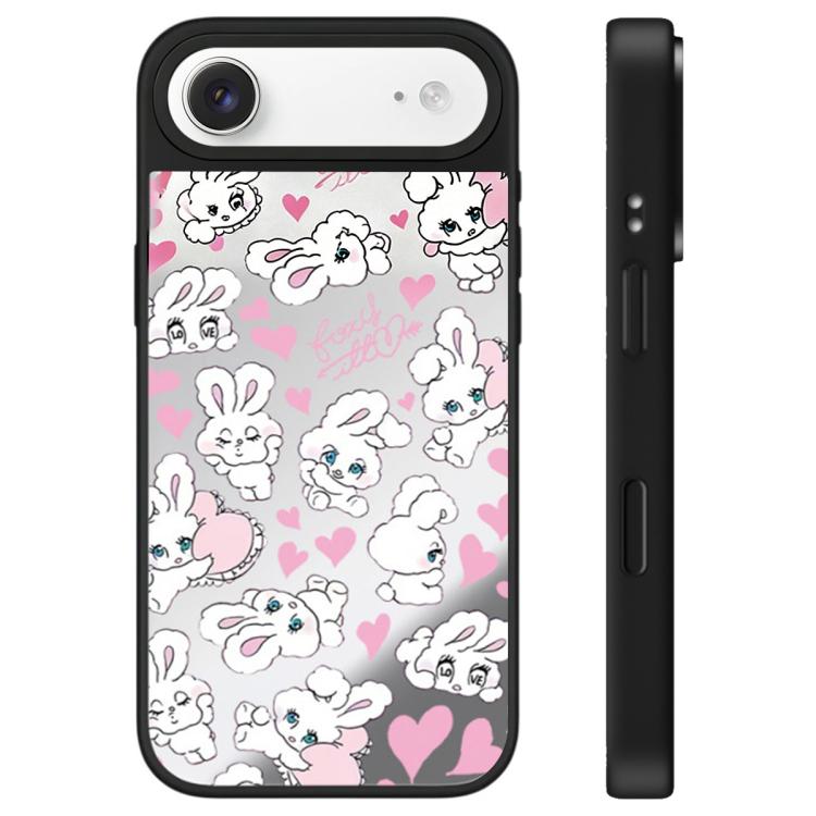 For iPhone Air Bunny Series Pattern Camera Control Button Mirror Phone Case