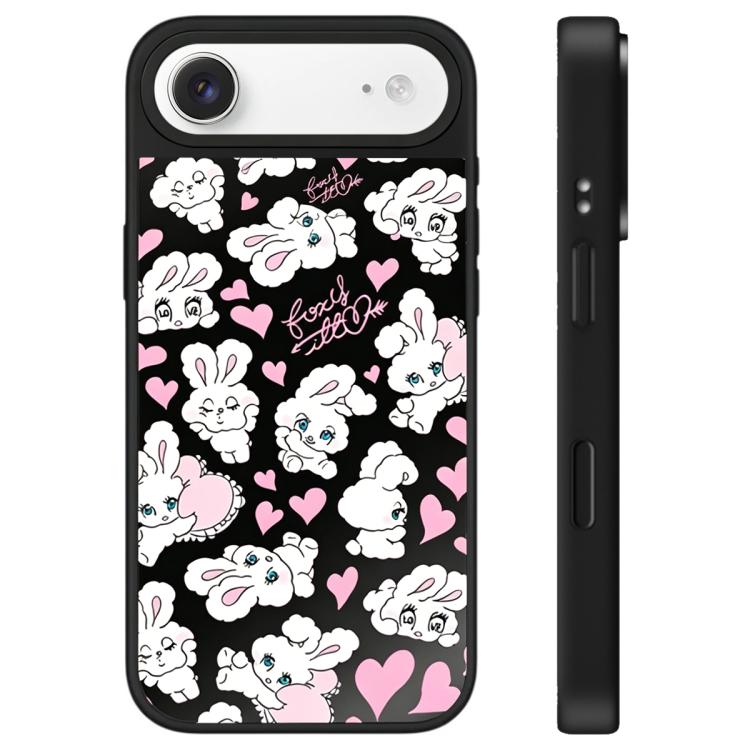 For iPhone Air Bunny Series Pattern Camera Control Button Mirror Phone Case