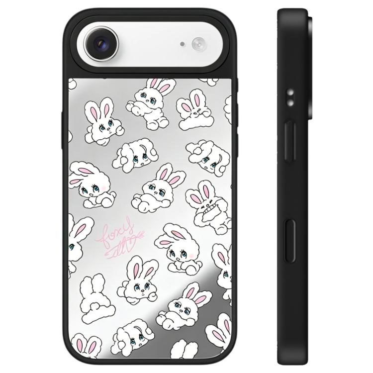 For iPhone Air Bunny Series Pattern Camera Control Button Mirror Phone Case