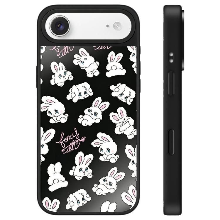 For iPhone Air Bunny Series Pattern Camera Control Button Mirror Phone Case