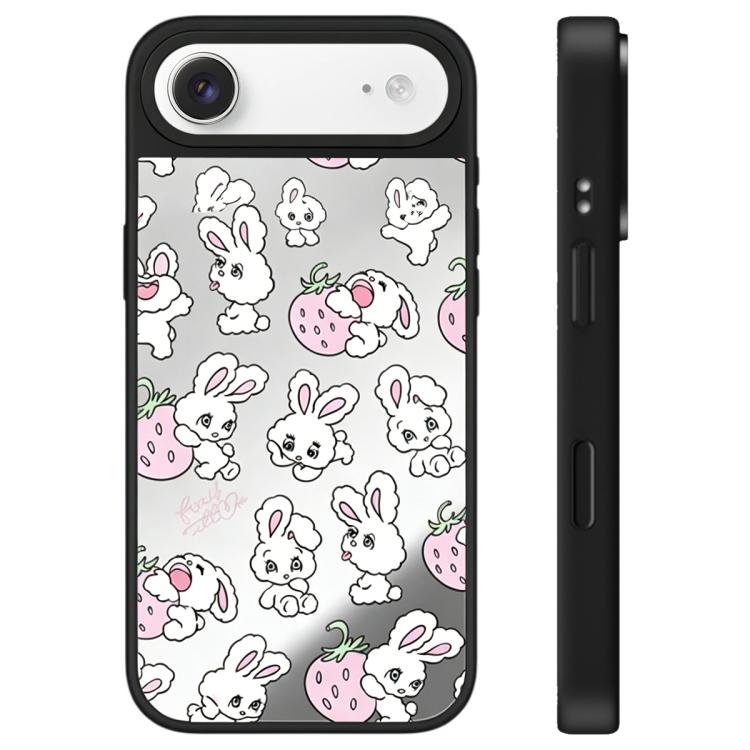 For iPhone Air Bunny Series Pattern Camera Control Button Mirror Phone Case