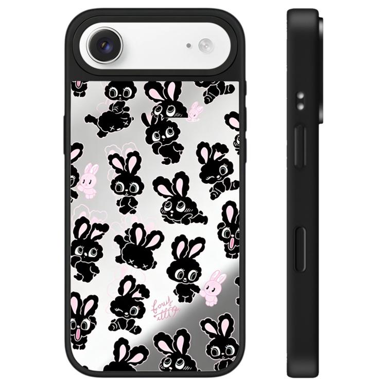 For iPhone Air Bunny Series Pattern Camera Control Button Mirror Phone Case