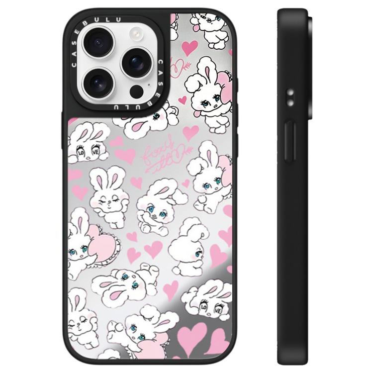 For iPhone 15 Pro Max Bunny Series Pattern Mirror Phone Case