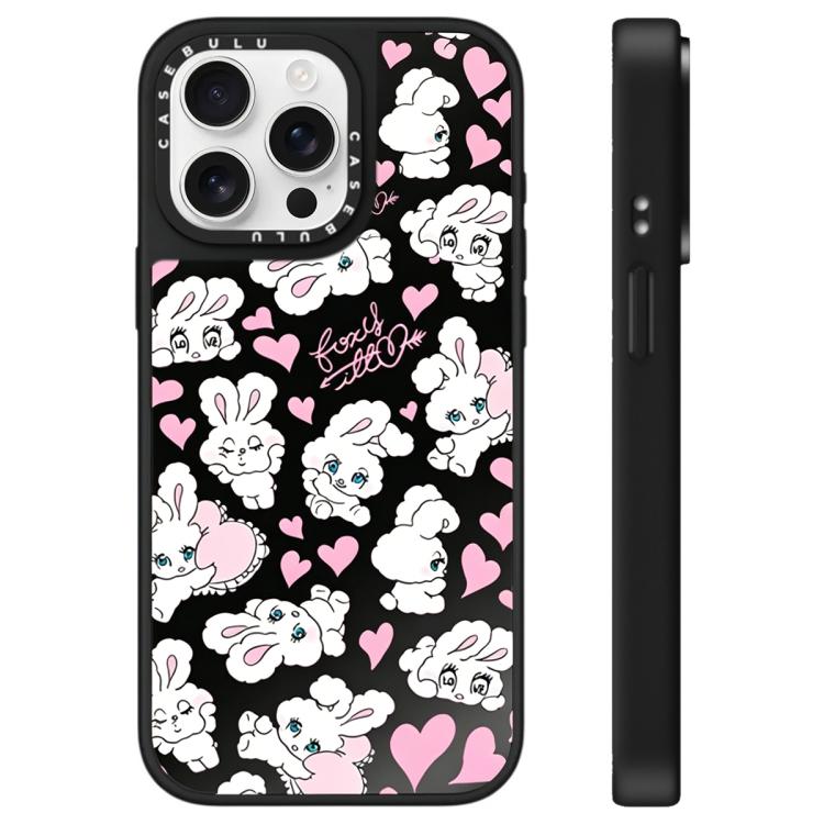For iPhone 15 Pro Max Bunny Series Pattern Mirror Phone Case