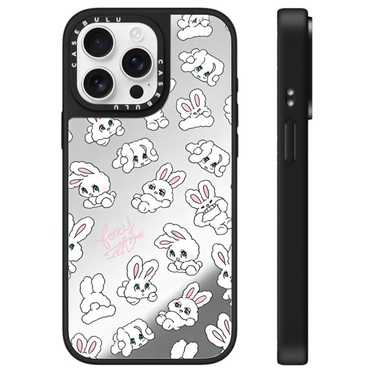 For iPhone 15 Pro Max Bunny Series Pattern Mirror Phone Case