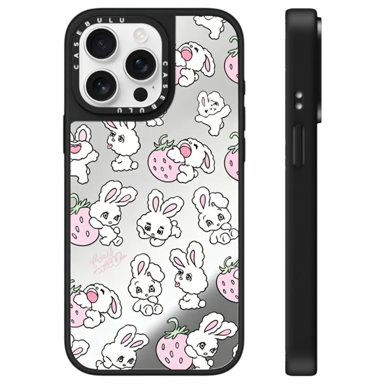 For iPhone 15 Pro Max Bunny Series Pattern Mirror Phone Case
