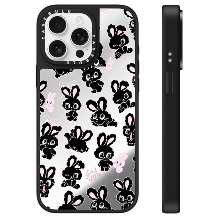 For iPhone 15 Pro Max Bunny Series Pattern Mirror Phone Case