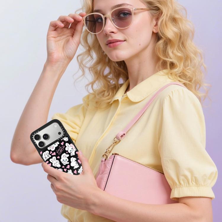 For iPhone 16 Plus Bunny Series Pattern Mirror Phone Case