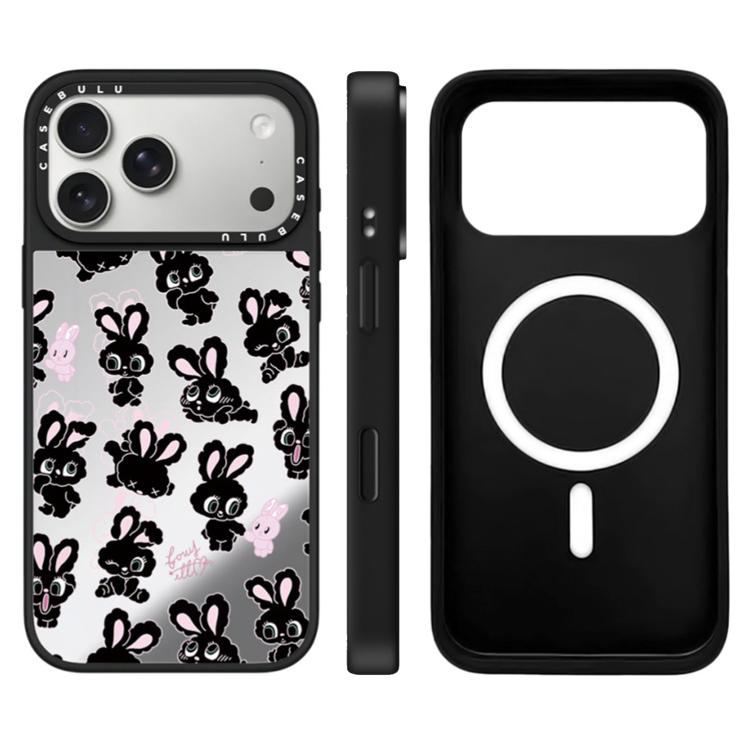 For iPhone 17 Pro Max Bunny Series Pattern Camera Control Button Mirror Magnetic Phone Case