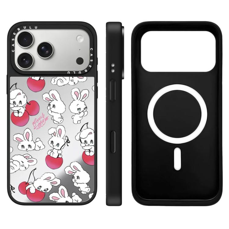 For iPhone 17 Pro Max Bunny Series Pattern Camera Control Button Mirror Magnetic Phone Case