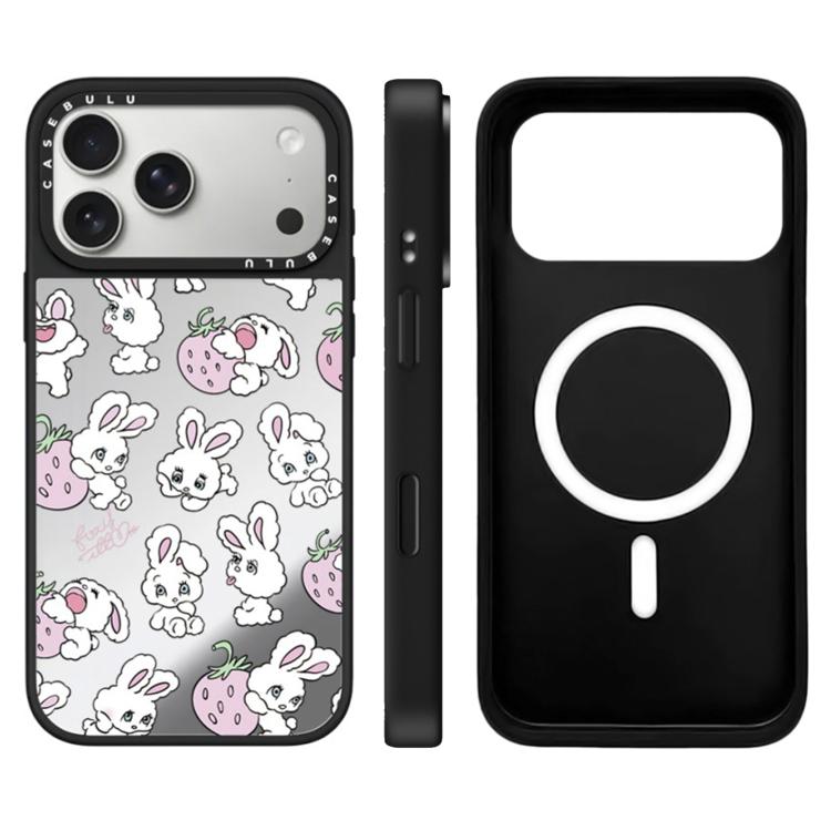 For iPhone 17 Pro Bunny Series Pattern Camera Control Button Mirror Magnetic Phone Case