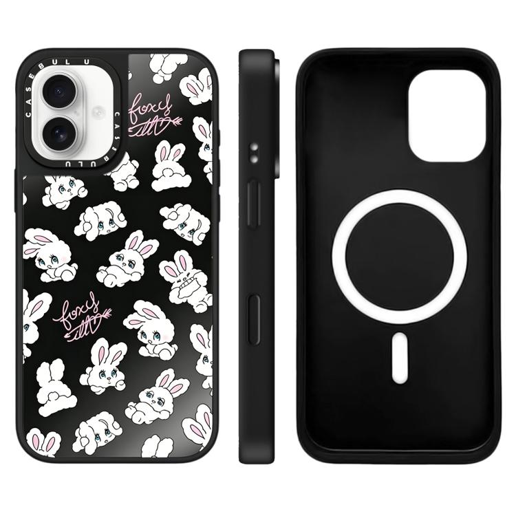 For iPhone 17 Bunny Series Pattern Camera Control Button Mirror Magnetic Phone Case