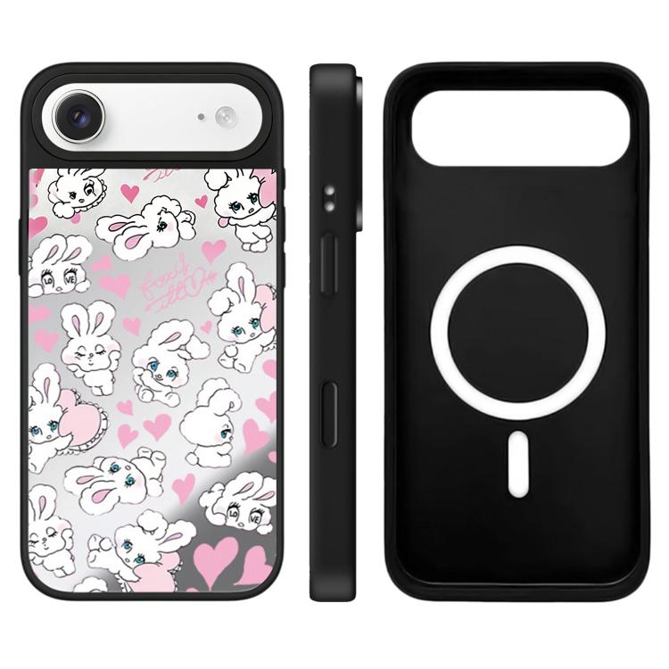 For iPhone Air Bunny Series Pattern Camera Control Button Mirror Magnetic Phone Case