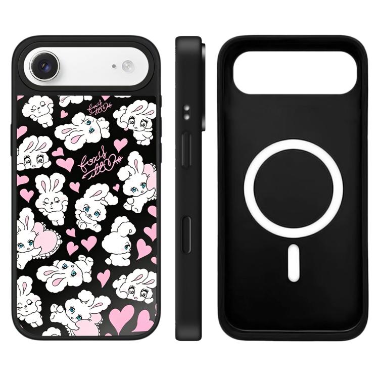 For iPhone Air Bunny Series Pattern Camera Control Button Mirror Magnetic Phone Case