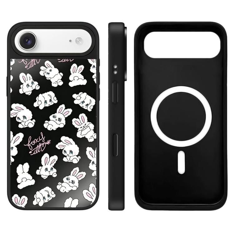 For iPhone Air Bunny Series Pattern Camera Control Button Mirror Magnetic Phone Case