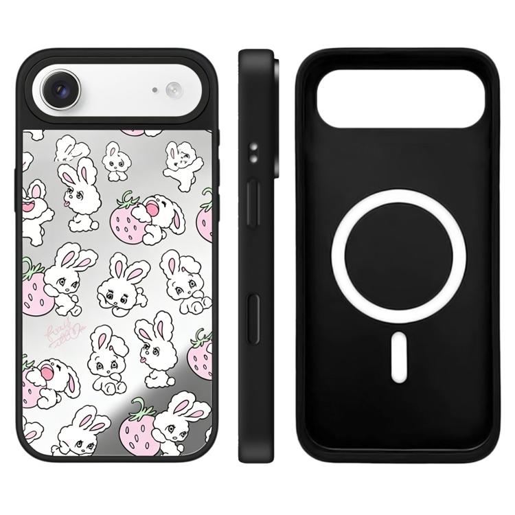 For iPhone Air Bunny Series Pattern Camera Control Button Mirror Magnetic Phone Case