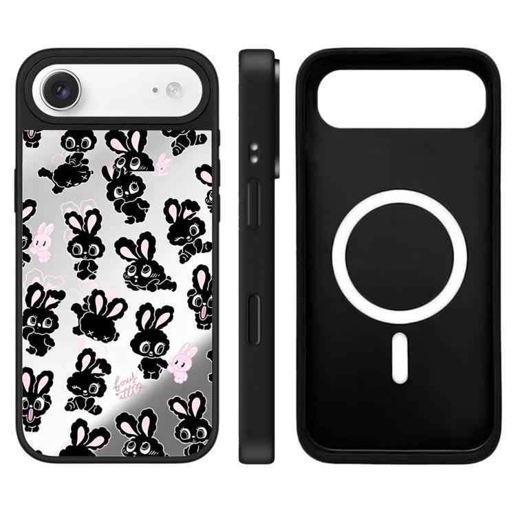 For iPhone Air Bunny Series Pattern Camera Control Button Mirror Magnetic Phone Case