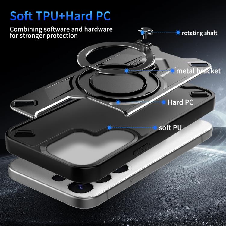 For Galaxy S26 Ultra 5G Dijia Rotating Bracket Magnetic Phone Case