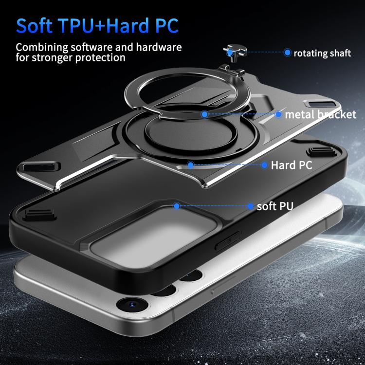 For Galaxy S25 5G Dijia Rotating Bracket Magnetic Phone Case