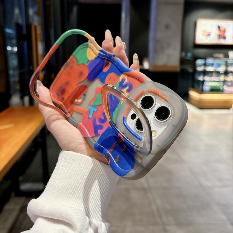 For iPhone 14 / 13 Graffiti Dual Holder TPU Phone Case
