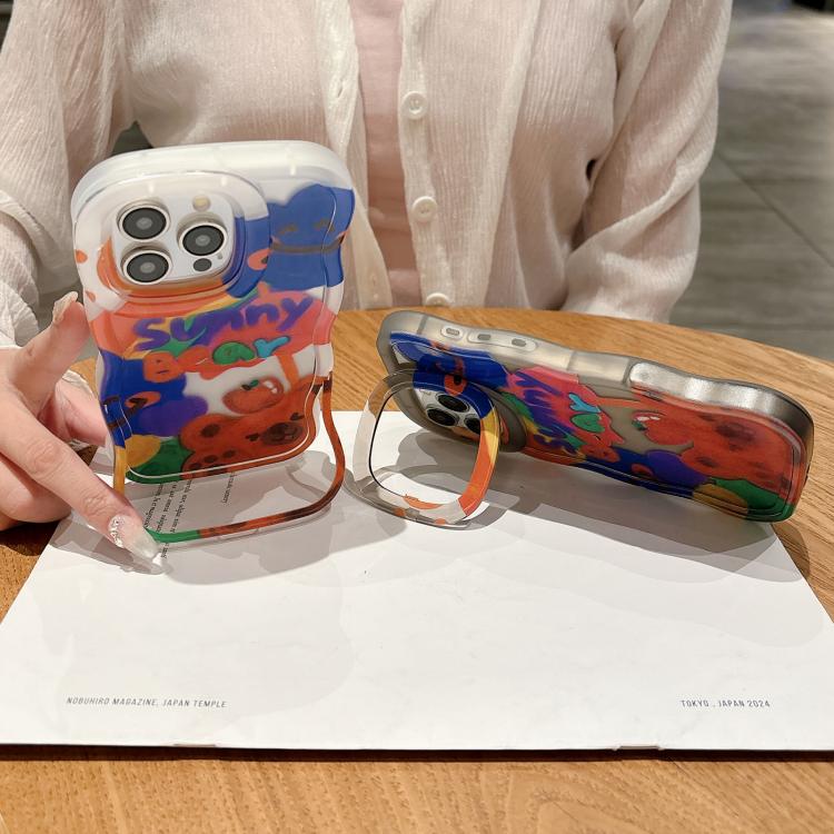 For iPhone 14 / 13 Graffiti Dual Holder TPU Phone Case
