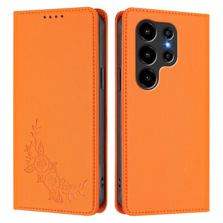 For Blackview Wave 10 Peony Embossed Magnetic RFID Vegan Leather Phone Case