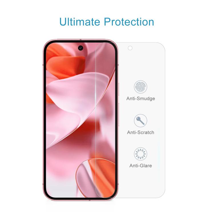 For Google Pixel 9 10pcs 0.18mm High Aluminum Tempered Glass Film, Support Fingerprint Unlocking