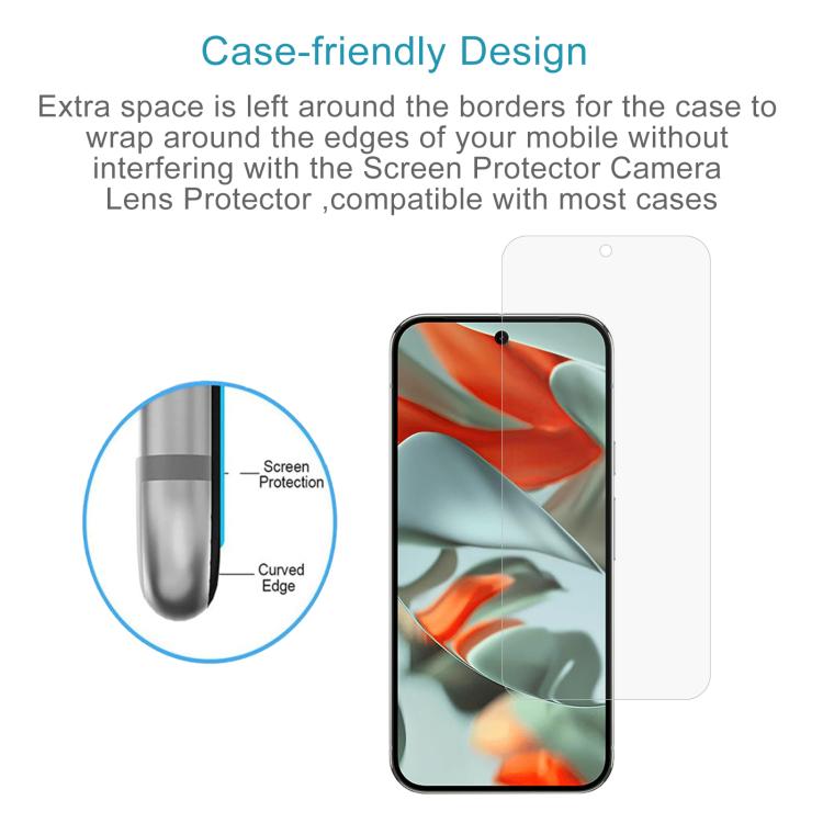 For Google Pixel 9 Pro XL 10pcs 0.18mm High Aluminum Tempered Glass Film, Support Fingerprint Unlocking