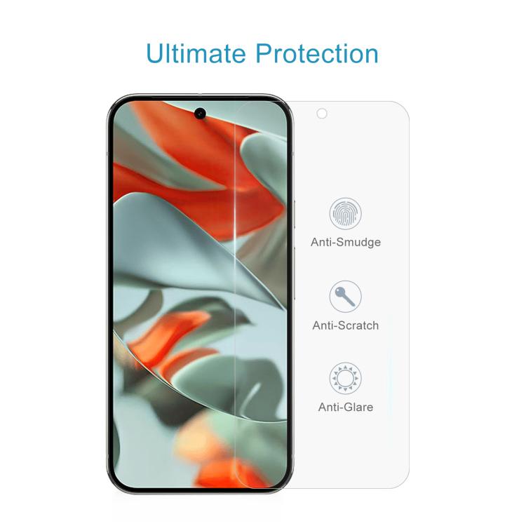 For Google Pixel 9 Pro XL 10pcs 0.18mm High Aluminum Tempered Glass Film, Support Fingerprint Unlocking