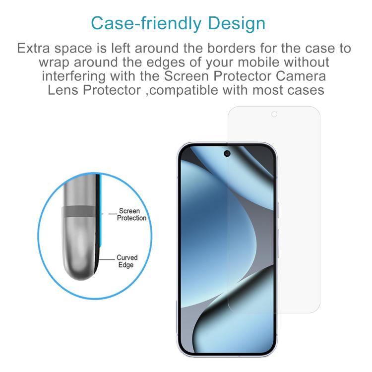 For Google Pixel 10 Pro 10pcs 0.18mm High Aluminum Tempered Glass Film, Support Fingerprint Unlocking